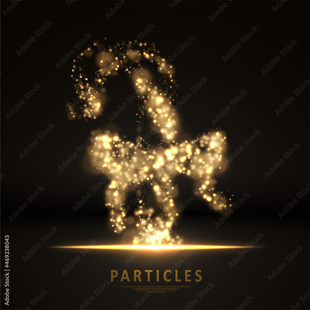 Gold glittering dust lights of stick Christmas candy Gold glittering dust lights of stick Christmas candy