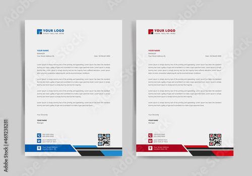 Creative business letterhead design and corporate letterhead template