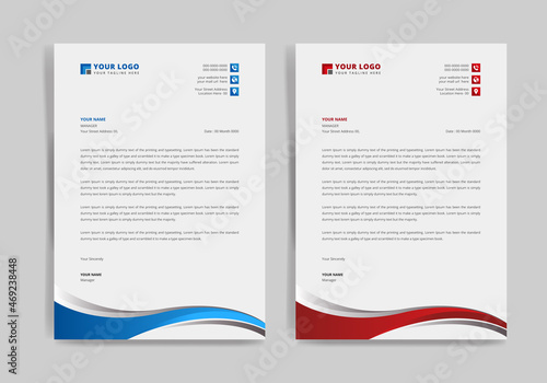 Professional business letterhead design and corporate letterhead template