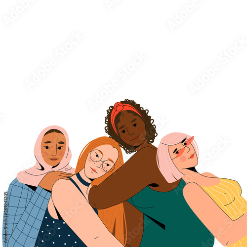 Beautiful girls girlfriends of different nationalities