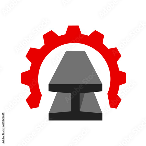 Iron Metal work constroction vector logo 