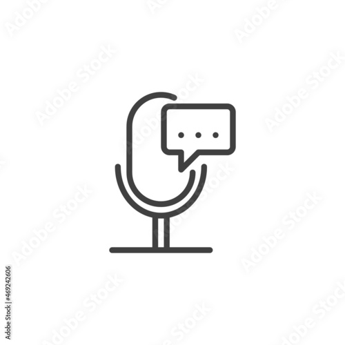 Voice translator line icon