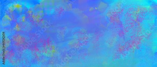 Abstract blue background. Blue background with blurred spots and splashes