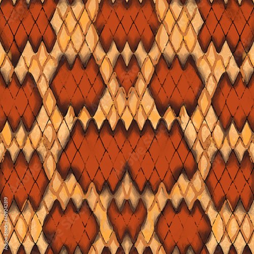 Seamless snake pattern. Seamless drawn texture similar to snake skin 
