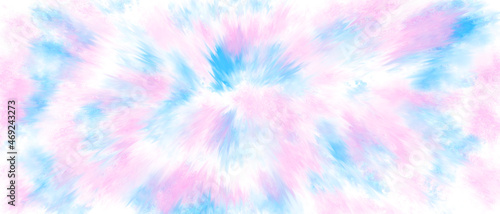 Abstract pastel tie-dye background. Abstract painted texture with shades of pink, blue and white  © Tatiana