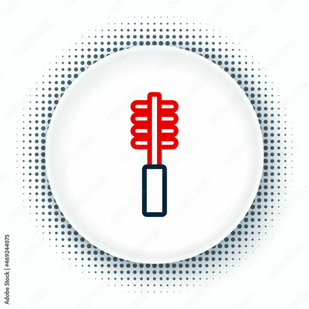 Line Toilet brush icon isolated on white background. Cleaning service concept. Colorful outline concept. Vector Line Toilet brush icon isolated on white background. Cleaning service concept. Colorful outline concept. Vector