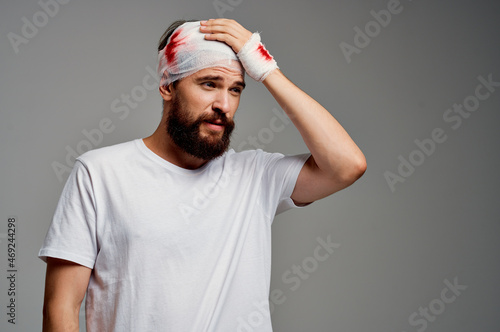 bearded man head and arm injuries health problems treatment
