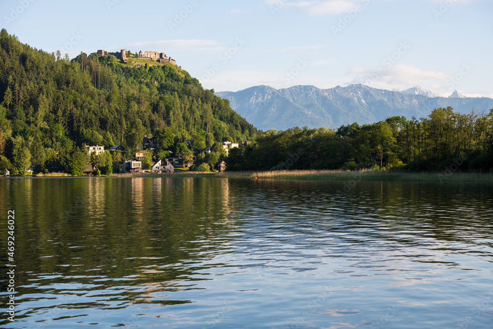 Burg Landskron via Ossiachersee in Carinthia Burg Landskron via Ossiachersee in Carinthia
