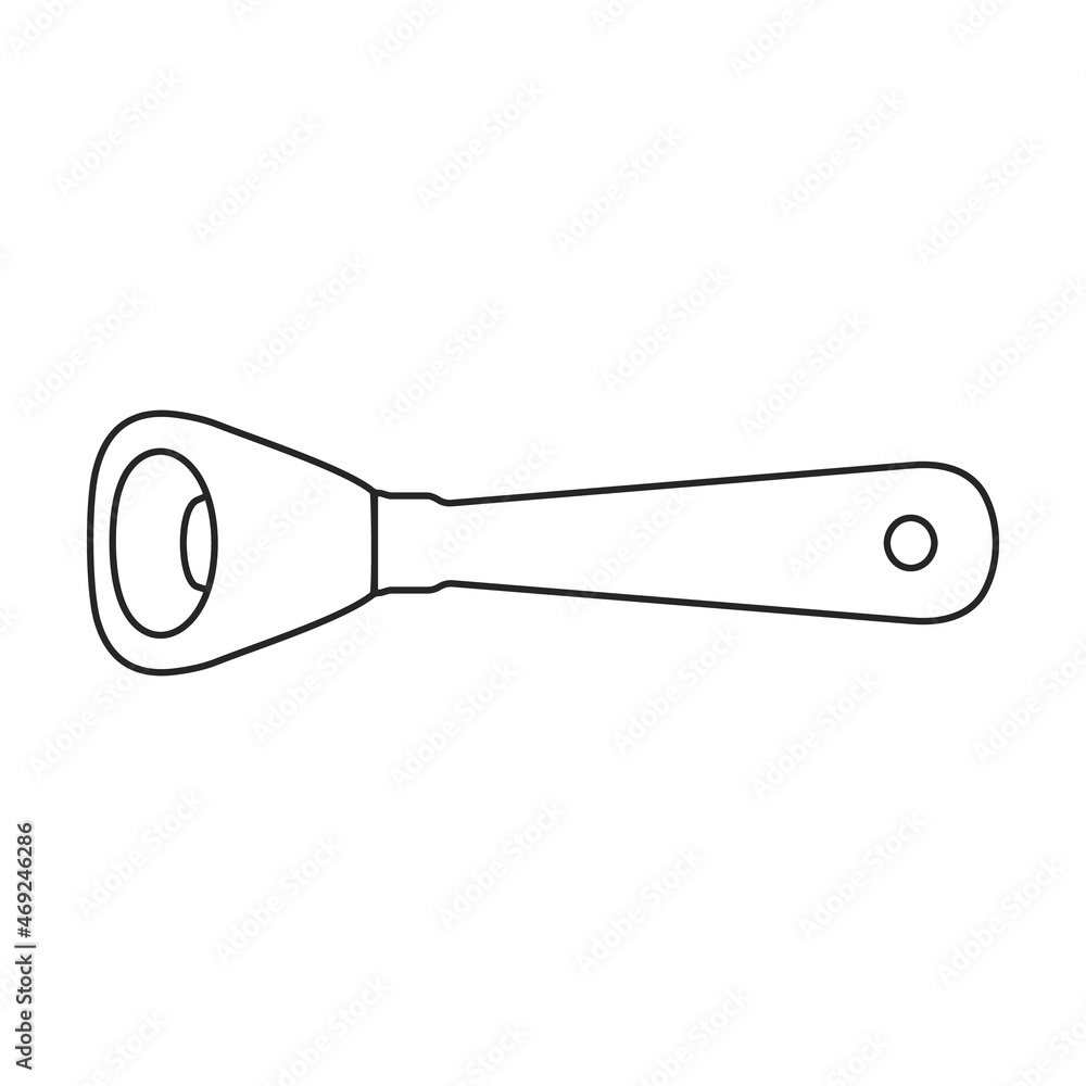 Bottle opener vector outline icon. Vector illustration corkscrew on white background. Isolated outline illustration icon of bottle opener . Bottle opener vector outline icon. Vector illustration corkscrew on white background. Isolated outline illustration icon of bottle opener .