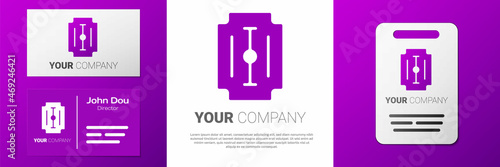 Logotype Blade razor icon isolated on white background. Logo design template element. Vector