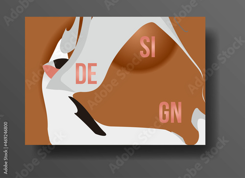Brown color abstract fluid gradient pattern background. vector milk liquid illustration