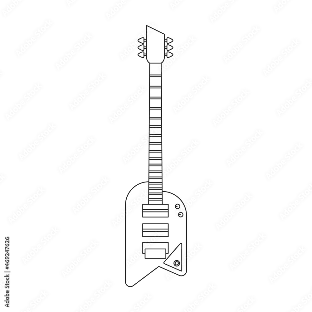 Electric guitar vector icon.Outline vector icon isolated on white background electric guitar. Electric guitar vector icon.Outline vector icon isolated on white background electric guitar.