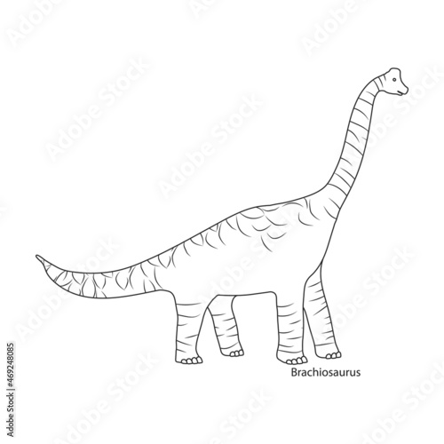 Dinosaur vector icon.Outline vector icon isolated on white background dinosaur.