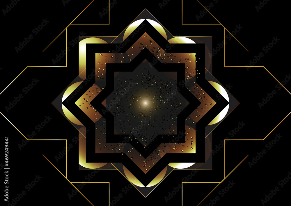 Geometric abstract motif background.Oriental abstract architecture Geometric abstract motif background.Oriental abstract architecture