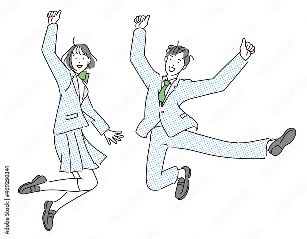 シンプル イラスト ジャンプする学生 男の子 女の子 Stock ベクター Adobe Stock シンプル イラスト ジャンプする学生 男の子 女の子 Stock ベクター Adobe Stock