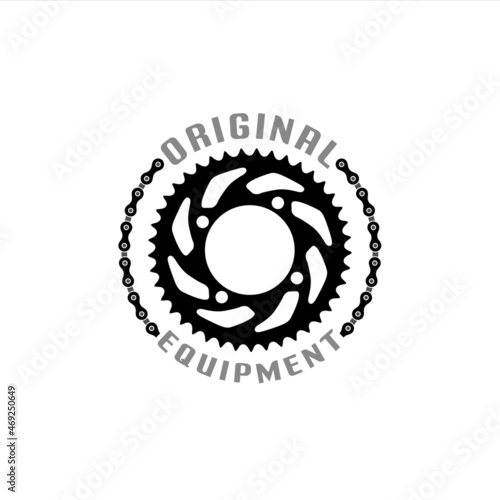 Gear and Chain Logo Vehicle Spare Parts Symbol Design Inspiration