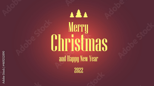 Merry Christmas and Happy New Year 2022 background