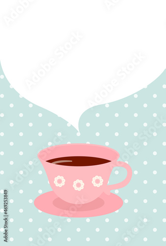 vector background with a cup of tea for banners, cards, flyers, social media wallpapers, etc.