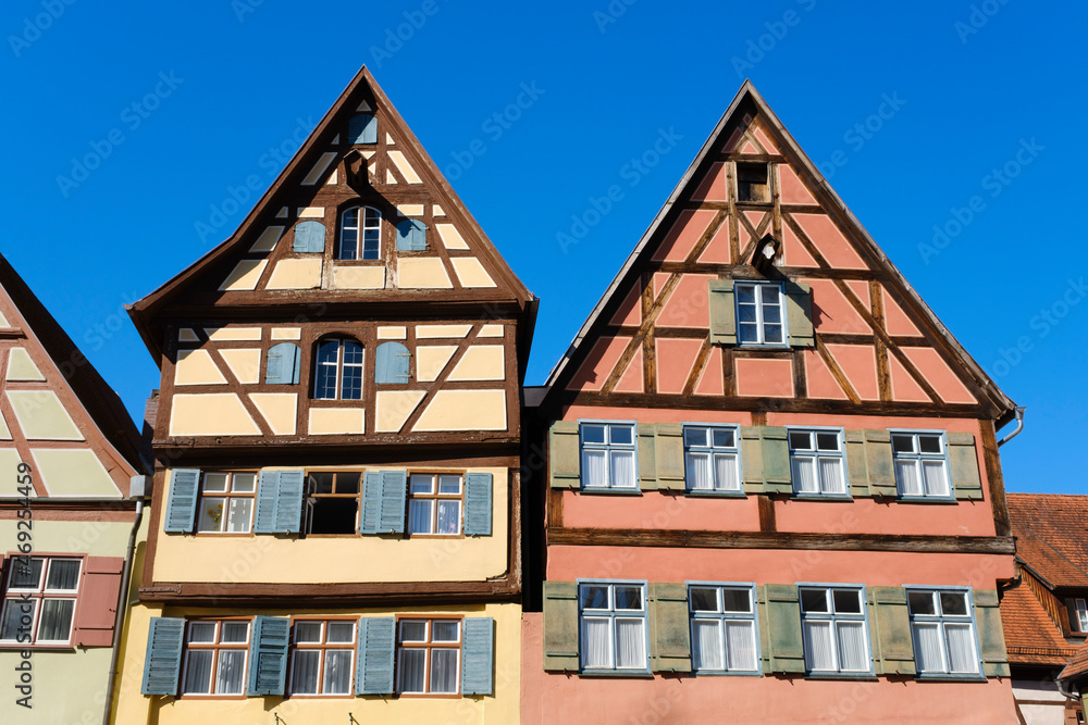 Fachwerkhaus am Weinmarkt, Dinkelsbühl, Mittelfranken, Bayern, Deutschland, Europa