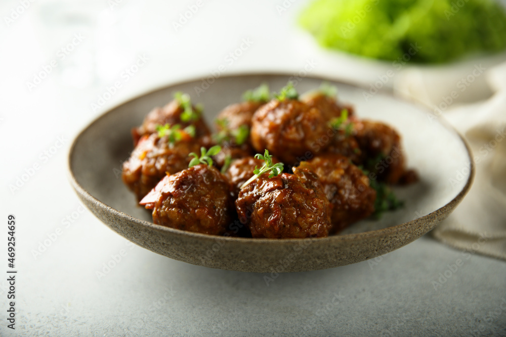 Traditional homemade meatballs with tomato sauce Traditional homemade meatballs with tomato sauce