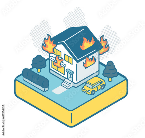 The house where the fire broke out