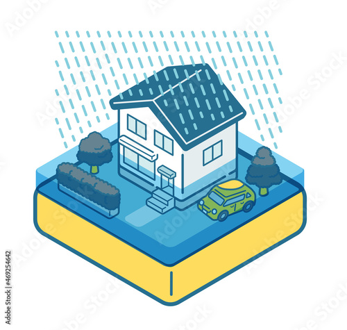 Flooded house