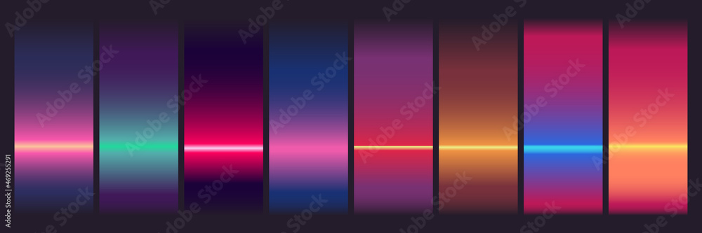 Vecteur Stock Cyberpunk blurred gradient collection. Vibrant soft blurry  vintage colorful gradients set for modern retro design. Exotic neon  contrasting gradient set palette for technology and party events. | Adobe  Stock