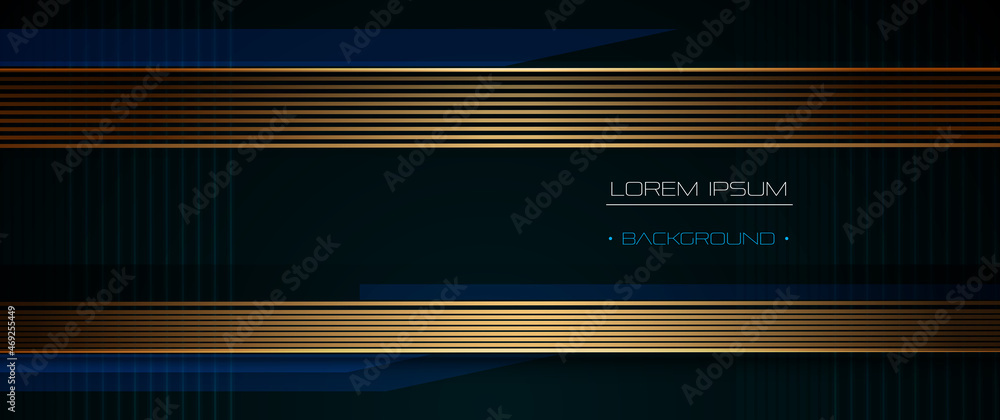 Fototapeta premium 56.Gold line pattern. geometric shape, blue-black background