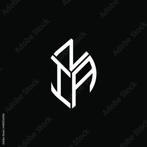 NIA letter logo creative design. NIA unique design
 photo