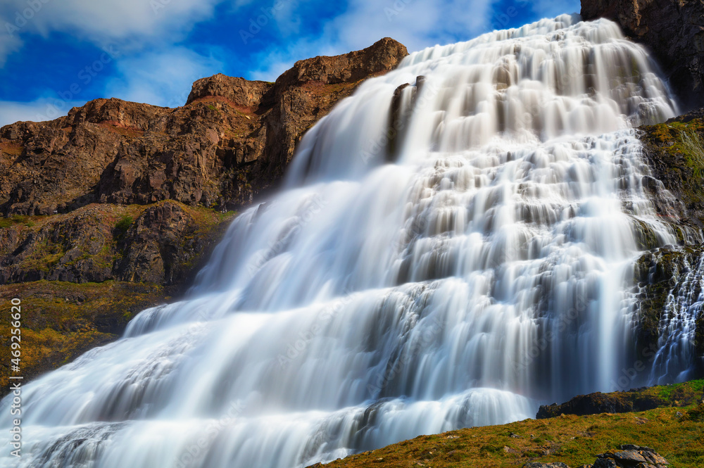 Fototapeta premium Dynjandi waterfall on the Westfjords peninsula in Iceland