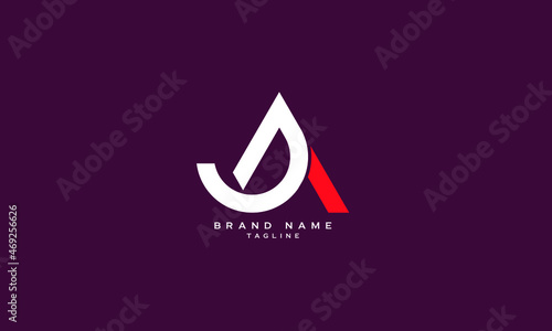 DA, AD, Abstract initial monogram letter alphabet logo design