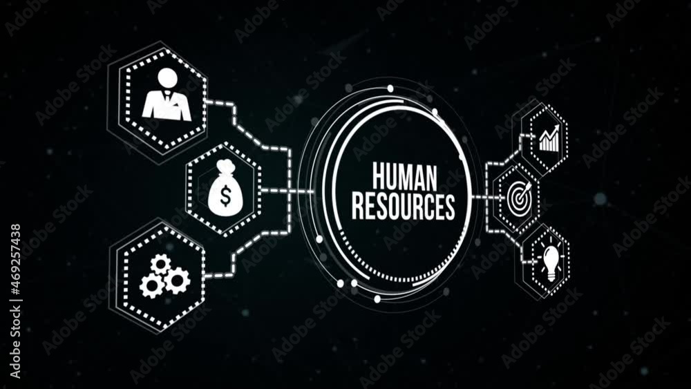 Internet, business, Technology and network concept.Human Resources HR management concept. Virtual button. Internet, business, Technology and network concept.Human Resources HR management concept. Virtual button.