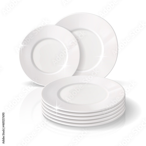 Plates Realistic Composition