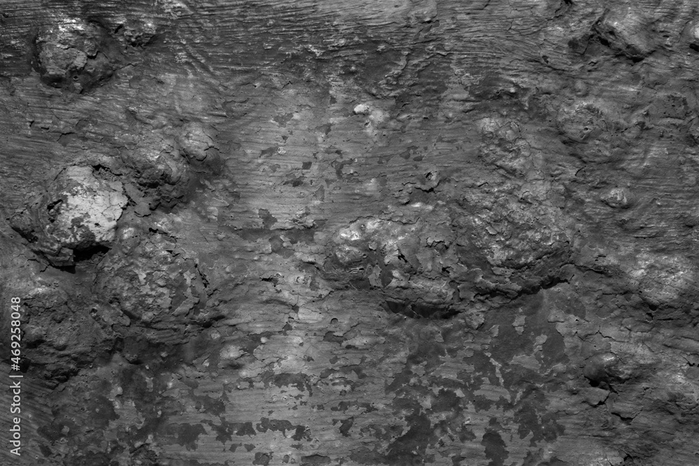 evocative black and white image of rusty iron surface texture 