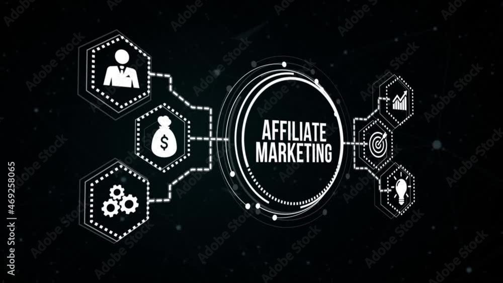 Internet, business, Technology and network concept. AFFILIATE MARKETING. Virtual button. Internet, business, Technology and network concept. AFFILIATE MARKETING. Virtual button.