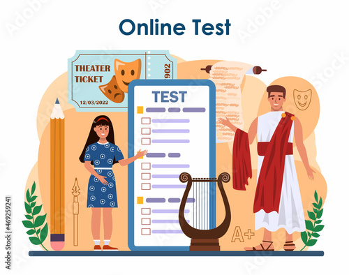 Drama school class or club online service or platform. Students playing