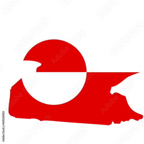 Greenland flat icon