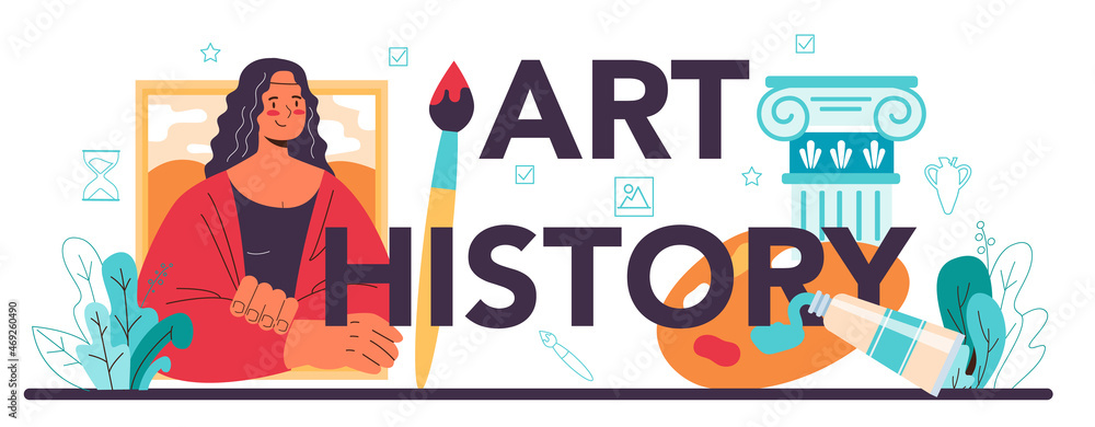 History of art typographic header. Historian specializing History of art typographic header. Historian specializing