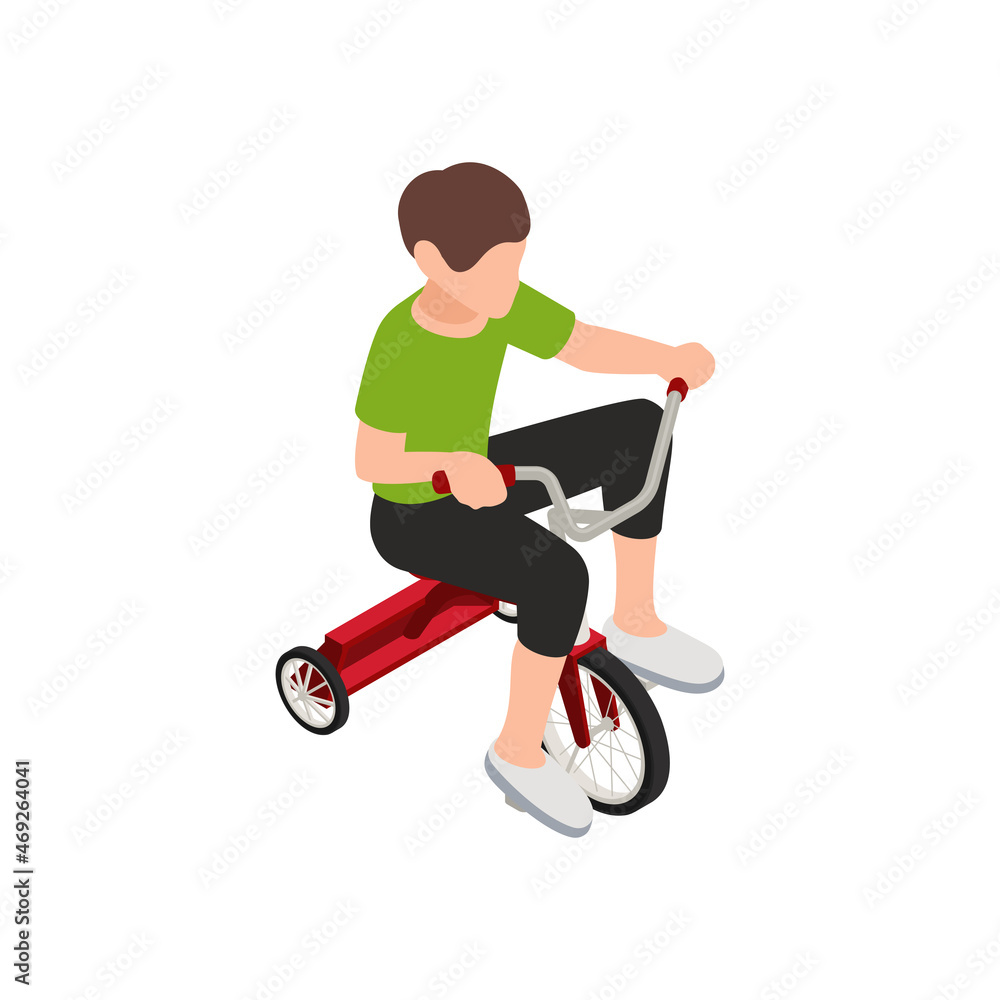 Fototapeta premium Boy On Bike Composition