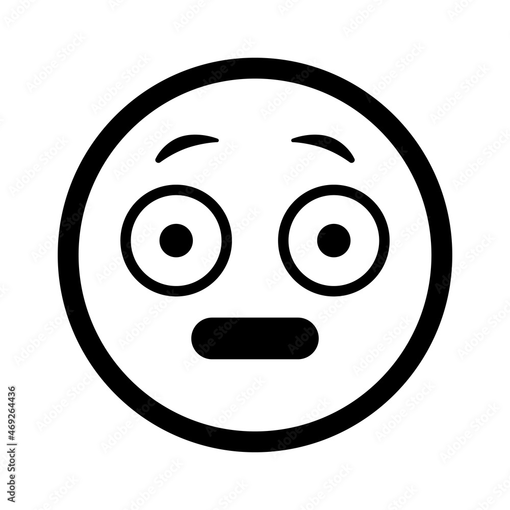 Fototapeta premium Sad smiley face. Vector icon illustration.