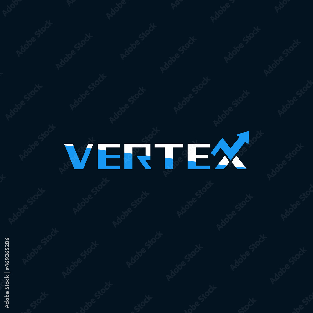 Vertex typography logo design. Vertex typography logo design.