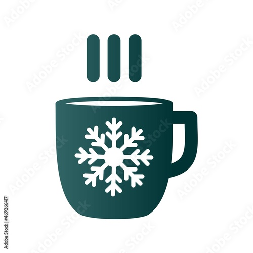 Hot Tea Glyph Gradient Vector Icon Design