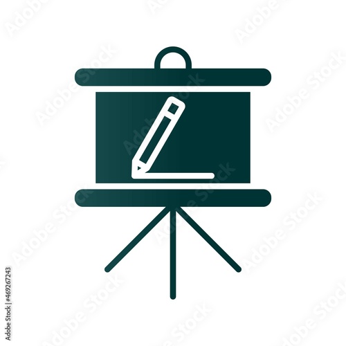 Flipchar Glyph Gradient Vector Icon Design