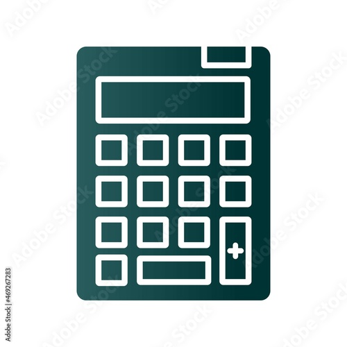 Calculator Glyph Gradient Vector Icon Design
