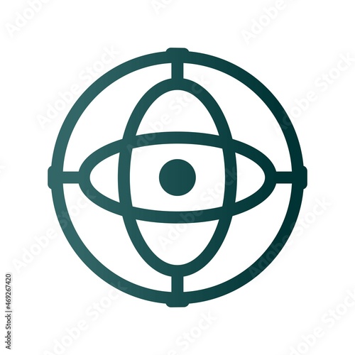 Gyroscope Glyph Gradient Vector Icon Design