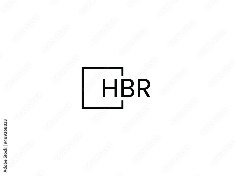 Fototapeta premium HBR letter initial logo design vector illustration