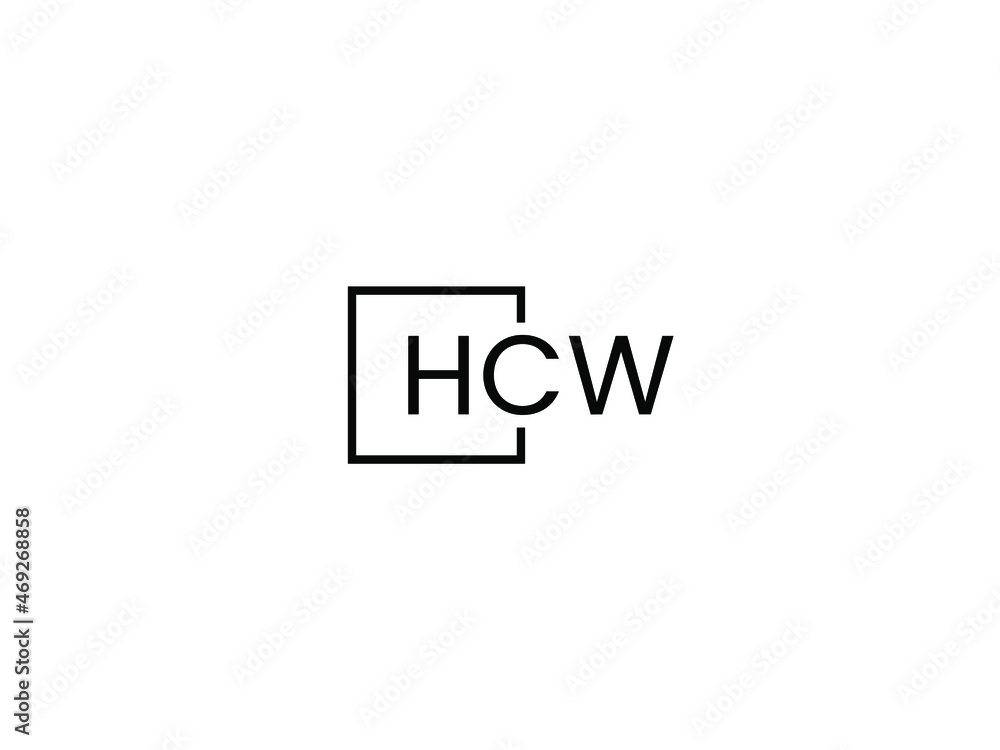 Obraz premium HCW letter initial logo design vector illustration