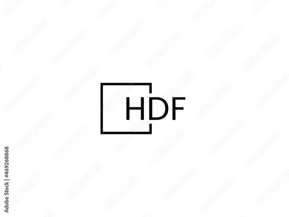 Fototapeta premium HDF letter initial logo design vector illustration
