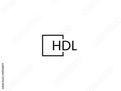 HDL letter initial logo design vector illustration