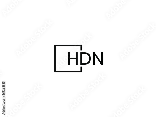 HDN letter initial logo design vector illustration photo